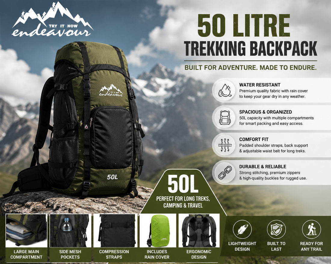 50 Litre Trekking Backpack