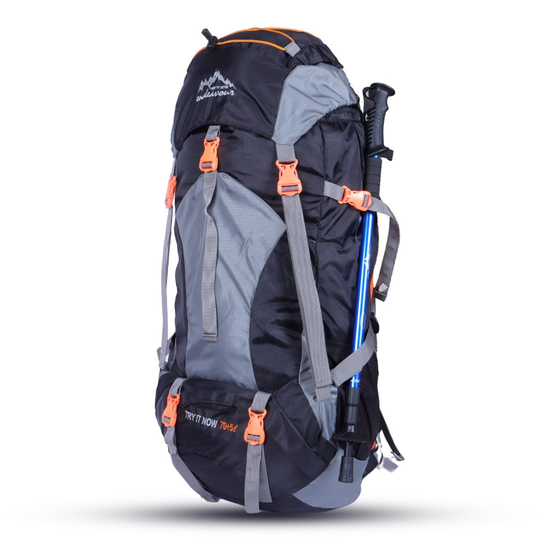 Endeavour Mount Rucksack For Hiking/Camping/Trekking with Rain Cover/Shoe & Laptop Compartment - 75 Ltr