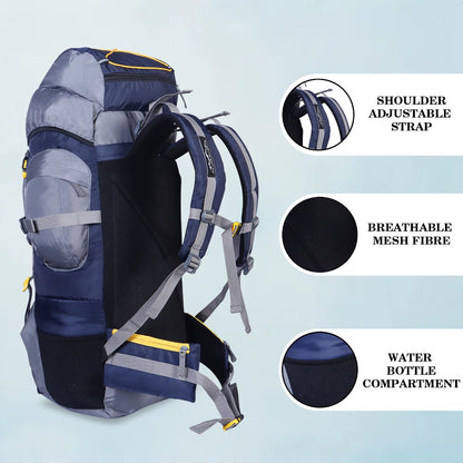 Endeavour Makalu Rucksack For Hiking/Camping/Trekking with Rain Cover/Shoe Compartment - 70 Ltr