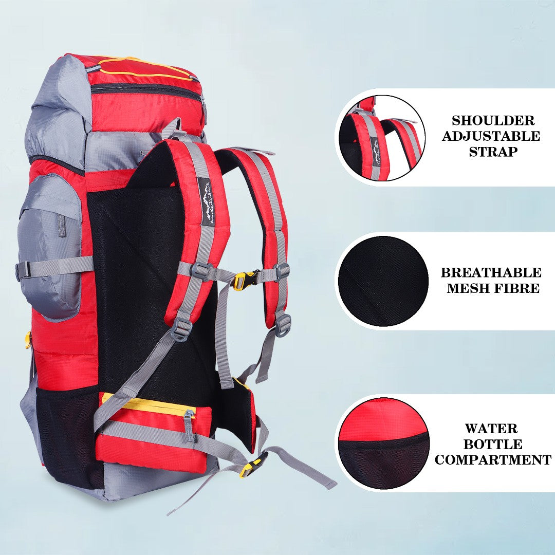 Endeavour Makalu Rucksack For Hiking/Camping/Trekking with Rain Cover/Shoe Compartment - 70 Ltr