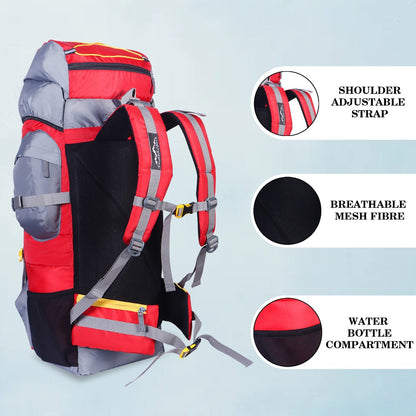 Endeavour Makalu Rucksack For Hiking/Camping/Trekking with Rain Cover/Shoe Compartment - 70 Ltr
