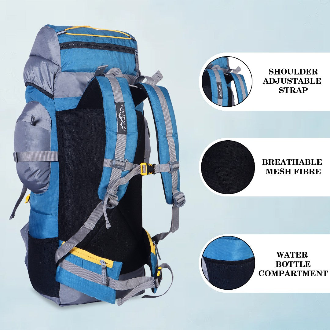 Endeavour Makalu Rucksack For Hiking/Camping/Trekking with Rain Cover/Shoe Compartment - 70 Ltr