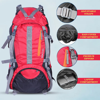 Endeavour Snow Rucksack for Hiking/Camping/Trekking with Rain Cover/Shoe & Laptop Compartment - 60 Ltr