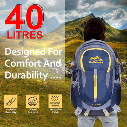 Endeavour Ice Rucksack For Hiking/Camping/Trekking with Rain Cover – 40 LTR