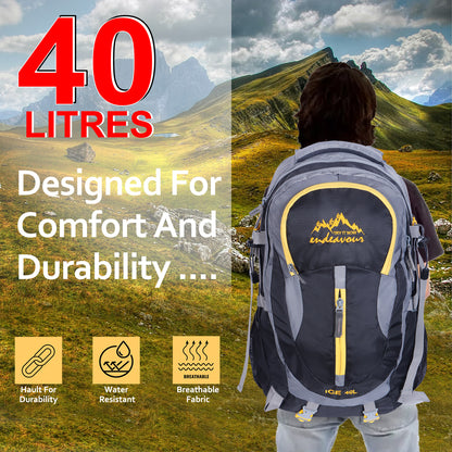 Endeavour Ice Rucksack For Hiking/Camping/Trekking with Rain Cover – 40 LTR