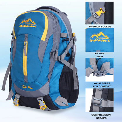 Endeavour Ice Rucksack For Hiking/Camping/Trekking with Rain Cover – 40 LTR