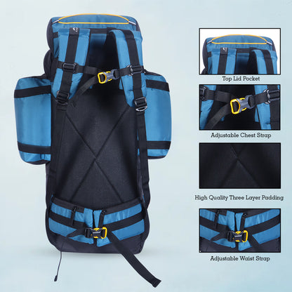 Endeavour Saser Rucksack For Hiking/Camping/Trekking with Rain Cover/Shoe Compartment - 75 Ltr