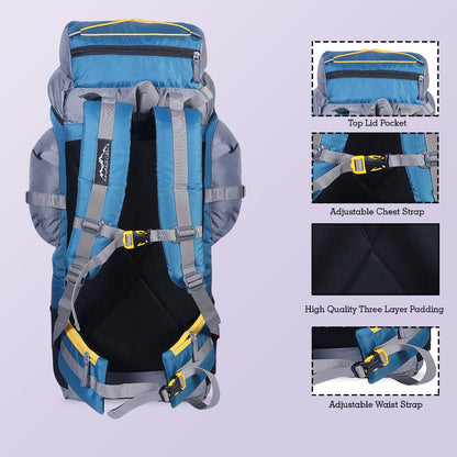 Endeavour Makalu Rucksack For Hiking/Camping/Trekking with Rain Cover/Shoe Compartment - 70 Ltr
