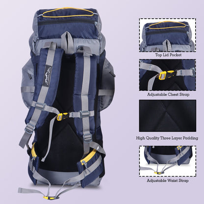 Endeavour Makalu Rucksack For Hiking/Camping/Trekking with Rain Cover/Shoe Compartment - 70 Ltr