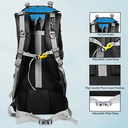 Endeavour Kamet Rucksack For Hiking/Camping/Trekking with Rain Cover/Shoe & Laptop Compartment - 60 Ltr