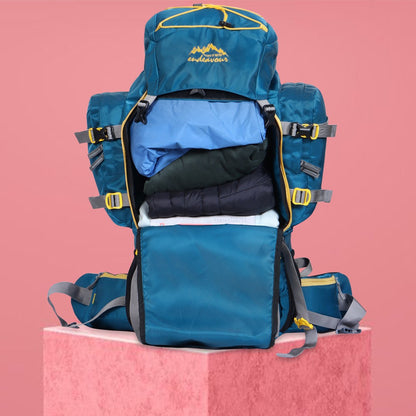 Endeavour Kurfi Front Open Rucksack For Hiking/Camping/Trekking with Rain Cover/Shoe & Laptop Compartment - 75 Ltr