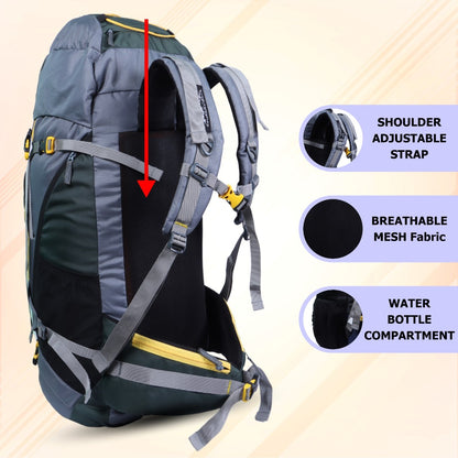 Endeavour Atlas Front Open Rucksack For Hiking/Camping/Trekking with Rain Cover/Shoe Compartment - 65 LTR