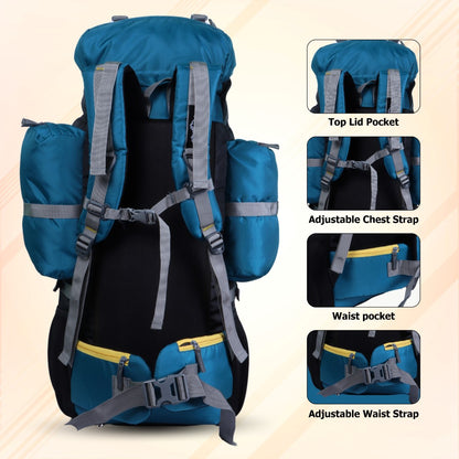 Endeavour Hampta Front Open Rucksack For Hiking/Camping/Trekking with Rain Cover/Shoe Compartment - 75 L