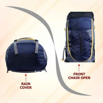 Endeavour Atlas Front Open Rucksack For Hiking/Camping/Trekking with Rain Cover/Shoe Compartment - 65 LTR